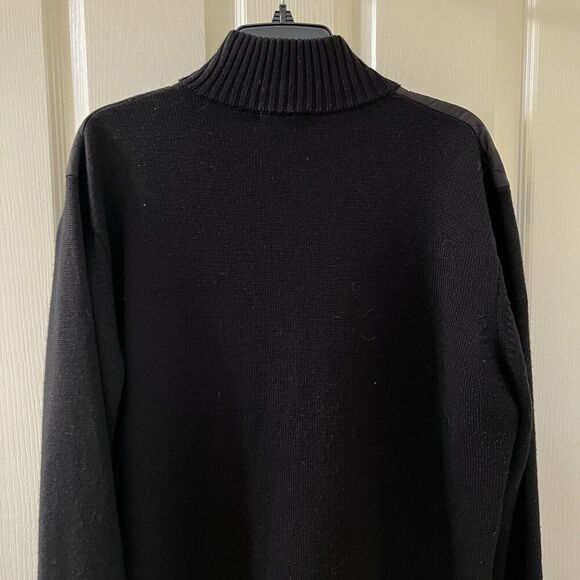 Codice Black Quilted Sweater Jacket Full Zip Men's Size 56 - Picture 9 of 11